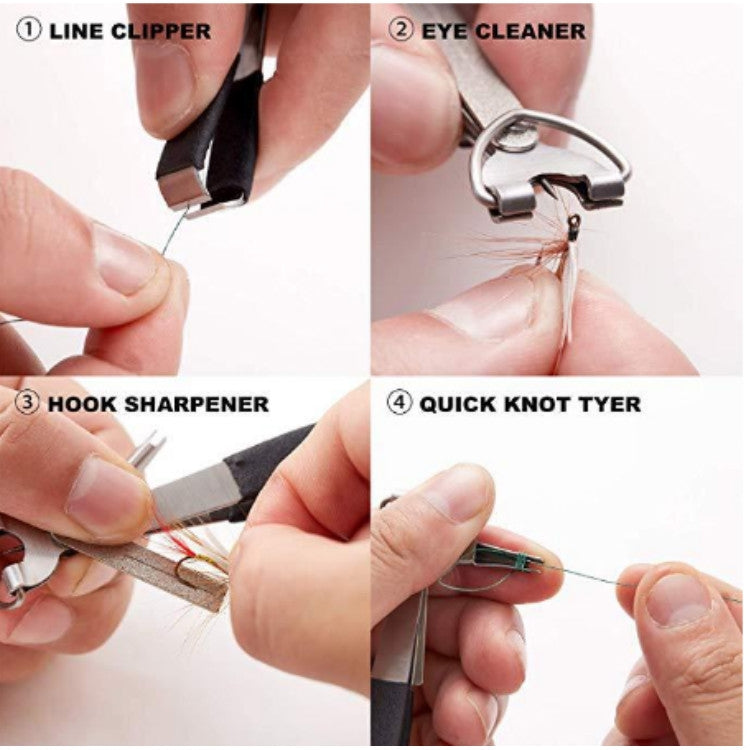Outdoor Fishing Supplies Fishing Clamp Fishing Line Scissors Telescopic Keychain, 2 in 1 With Keychain, 3 in 1 With Keychain, 3 in 1  Fishing Line Knife
