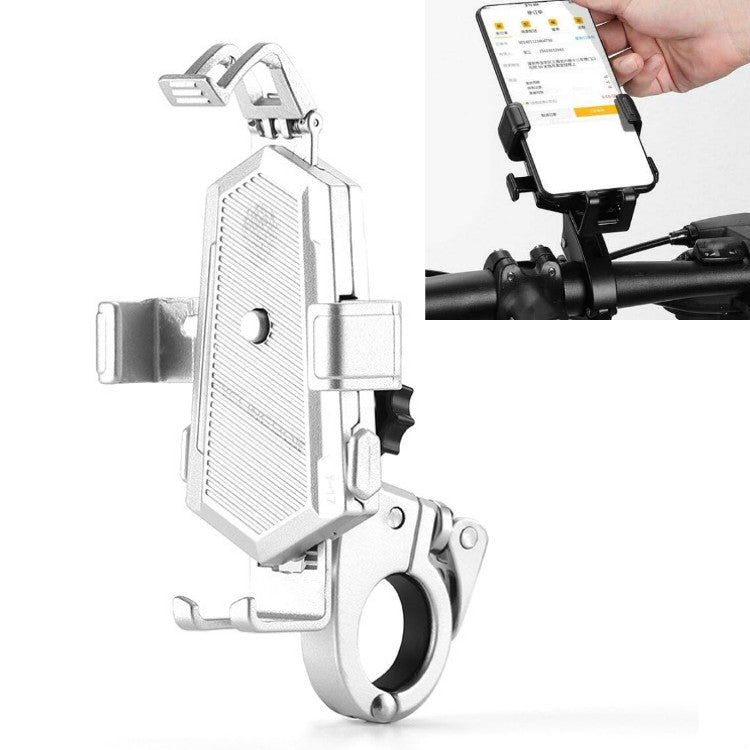 Fahrrad Handyhalterung Drehbar Und Einstellbar Feste Aluminiumlegierungshalterung Automatischer Greiferhalter, Lenkerinstallation, Rückspiegelinstallation