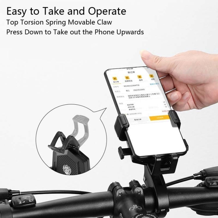 Fahrrad Handyhalterung Drehbar Und Einstellbar Feste Aluminiumlegierungshalterung Automatischer Greiferhalter, Lenkerinstallation, Rückspiegelinstallation
