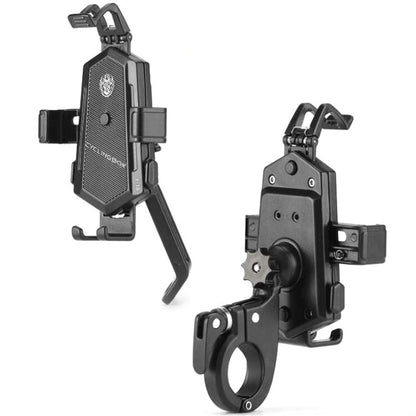 Fahrrad Handyhalterung Drehbar Und Einstellbar Feste Aluminiumlegierungshalterung Automatischer Greiferhalter, Lenkerinstallation, Rückspiegelinstallation