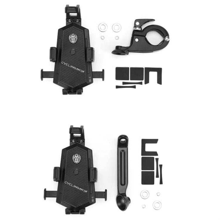 Fahrrad Handyhalterung Drehbar Und Einstellbar Feste Aluminiumlegierungshalterung Automatischer Greiferhalter, Lenkerinstallation, Rückspiegelinstallation
