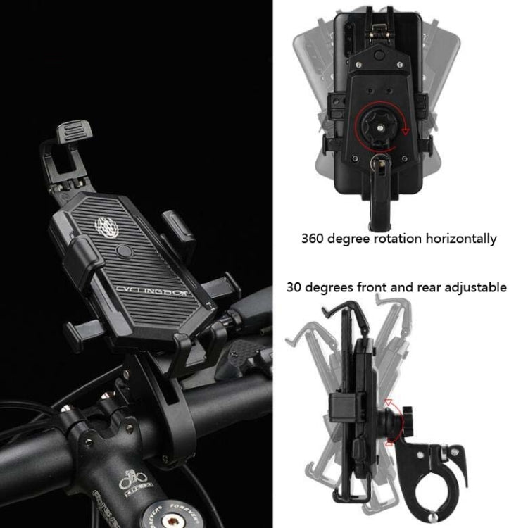 Fahrrad Handyhalterung Drehbar Und Einstellbar Feste Aluminiumlegierungshalterung Automatischer Greiferhalter, Lenkerinstallation, Rückspiegelinstallation