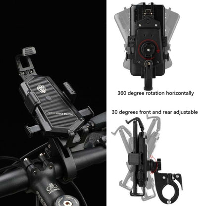 Fahrrad Handyhalterung Drehbar Und Einstellbar Feste Aluminiumlegierungshalterung Automatischer Greiferhalter, Lenkerinstallation, Rückspiegelinstallation