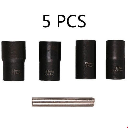 5 In 1 Non-Slip Sleeve Set Chrome-Molybdenum Steel Nut Disassembly Tool Sliding Tooth Nut Remover, 5 In 1 Nut Remover
