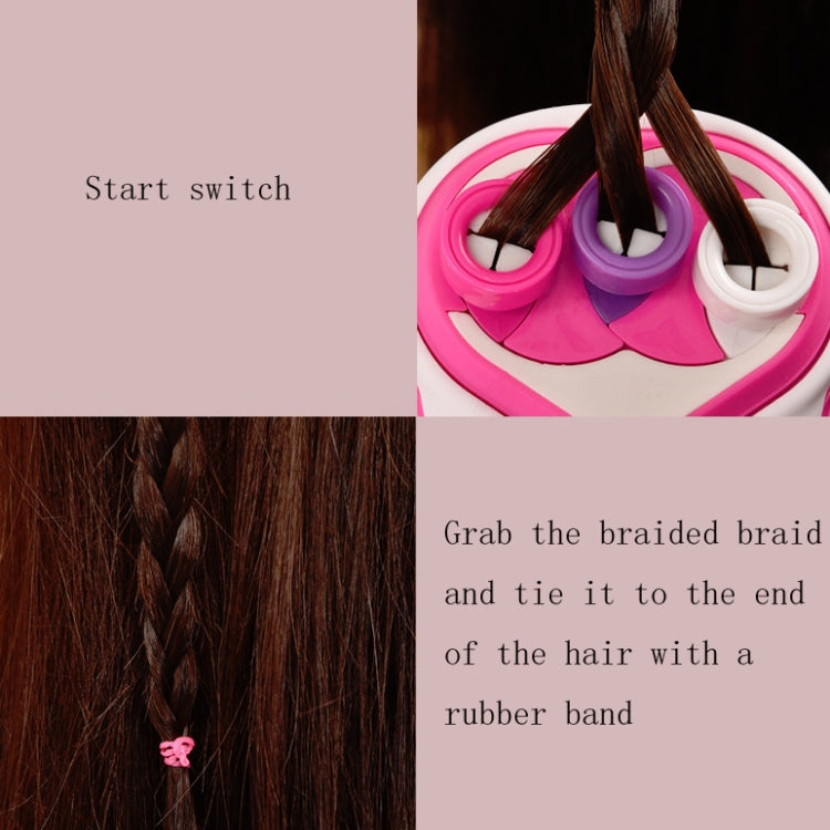 Tresseur de cheveux électrique pour enfants, machine à tresser à trois brins