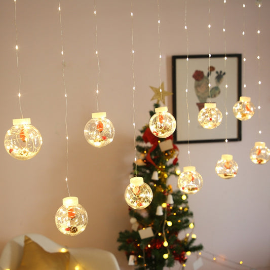 Guirlande lumineuse LED rideau fil de cuivre boule de vœux pour Noël, livraison de style aléatoire, prise UE, prise US