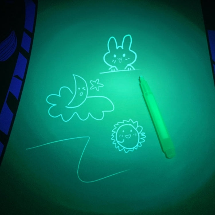 Children Fluorescent Drawing Board Multifunctional Writing Board Early Education Graffiti Board, Dinosaur, Cow, Giraffe, Zebra