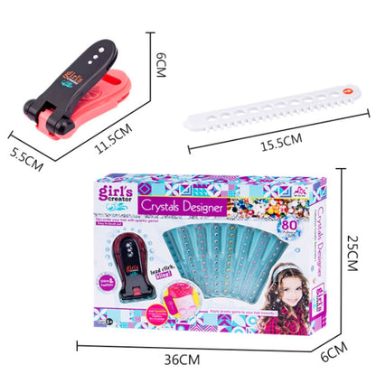 Girl Pretend Play Toy Sticker Diamond Pieces Nailing Machine, Nailing Machine