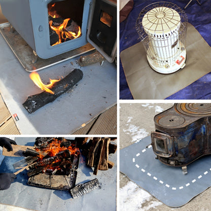 CLS Outdoor Camping Fireproof Cloth Picnic Barbecue Heat Insulation Mat Flame Retardant Fiberglass Fire Blanket, 46x35cm, 60x53cm, 105x60cm