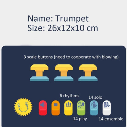 Instrument de musique de simulation de puzzle pour l'éducation précoce des enfants, 6806 Trompette-Rouge, 6806 Trompette-Bleue, 6807 Clarinette-Rouge, 6807 Clarinette-Blanche, 6805 Saxophone-Rouge, 6805 Saxophone-Vert