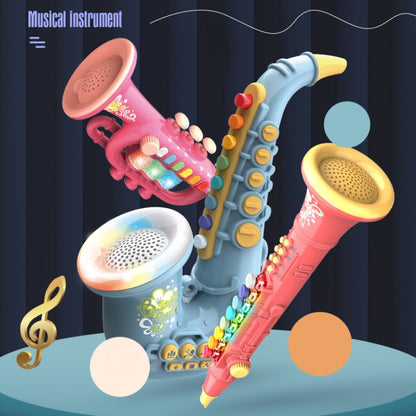 Instrument de musique de simulation de puzzle pour l'éducation précoce des enfants, 6806 Trompette-Rouge, 6806 Trompette-Bleue, 6807 Clarinette-Rouge, 6807 Clarinette-Blanche, 6805 Saxophone-Rouge, 6805 Saxophone-Vert