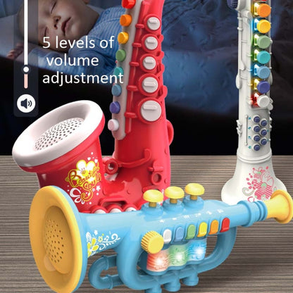 Instrument de musique de simulation de puzzle pour l'éducation précoce des enfants, 6806 Trompette-Rouge, 6806 Trompette-Bleue, 6807 Clarinette-Rouge, 6807 Clarinette-Blanche, 6805 Saxophone-Rouge, 6805 Saxophone-Vert