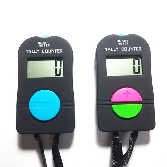 Large-Screen Electronic Digital Display Counter Manual Counter with Lanyard, Manual Counter (Add or Subtract), Manual Counter (Only Add)