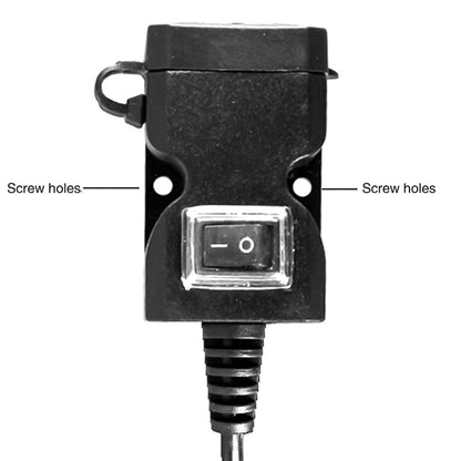 Chargeur de guidon de moto étanche 12V double port USB 5V 1A/2.1A Adaptateur d'alimentation pour téléphone portable, Chargeur de guidon