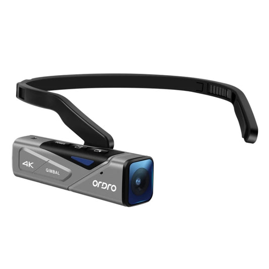 ORDRO EP7 4K Caméra sportive intelligente vidéo en direct avec mise au point automatique, montrée sur la tête, sans télécommande, avec télécommande