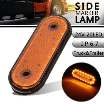5 PCS MK-095 12/24V 20 LEDs Universal Truck Side Lights Truck Trailer Tail Lights, MK-095, MK-095 Yellow