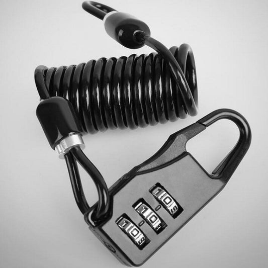 Antivol Casque VTT Câble Antivol Vélo Moto Vélo Électrique Portable Cadenas à Combinaison Câble en Acier, Antivol Casque