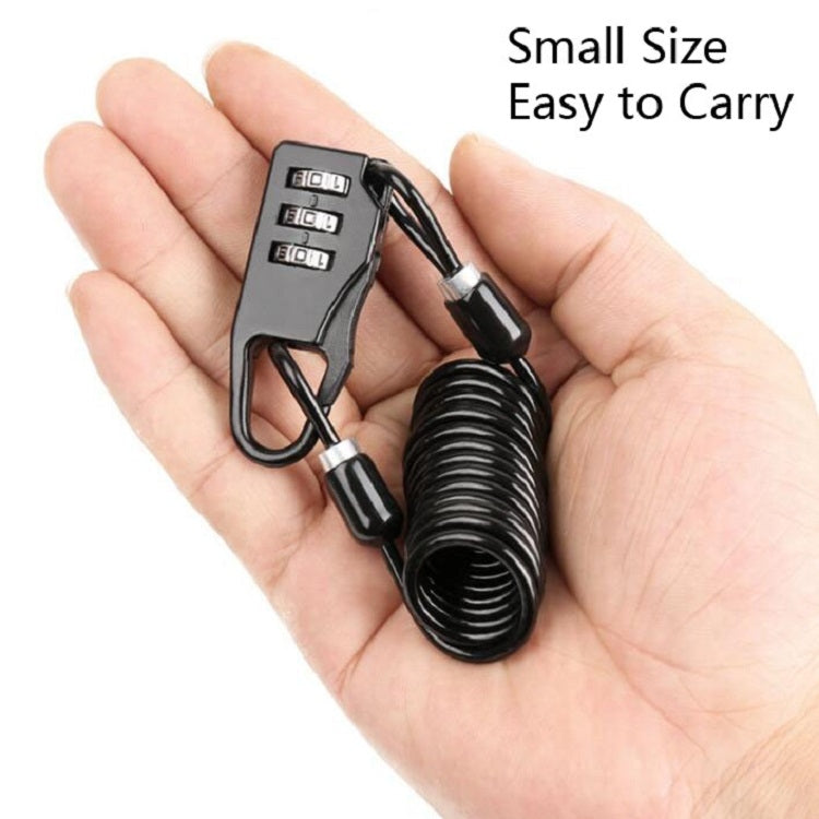 Helmet Lock Mountain Bike Wire Lock Safety Lock Bicycle Motorcycle Electric Bike Portable Password Steel Cable Lock, Helmet Lock