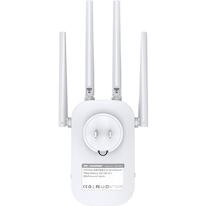 COMFAST CF-WR758AC Dual Frequency 1200Mbps Wireless Repeater 5.8G WIFI Signal Amplifier, CN Plug, TBD05451904, TBD05451904EU, TBD05451904UK