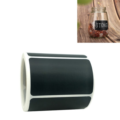 Removable Writing Chalkboard Sticker Home Kitchen Supplies Label, 5 Rolls Circular 3.5x5.5cm(Each), 5 Rolls Rectangle 3.5x5.5cm(Each)