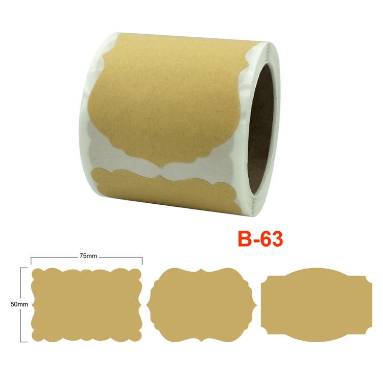 3 PCS Natural Kraft Paper Christmas Label Gift Decoration Stickers, B-63