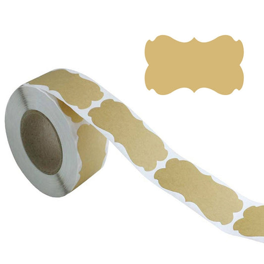 3 PCS Natural Brown Kraft Paper Gift Decoration Label Sticker, B-34, B-35, B-36, B-37