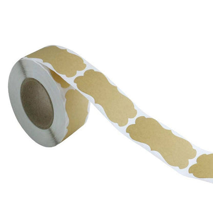 3 PCS Natural Brown Kraft Paper Gift Decoration Label Sticker, B-34, B-35, B-36, B-37