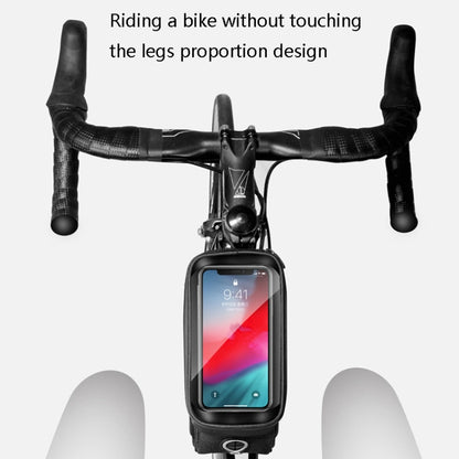 WILD MAN ES3 Sac de vélo à coque dure, Sac de poutre avant, Sac de tube supérieur pour téléphone portable avec écran tactile, Équipement de cyclisme, ES3 (Noir)
