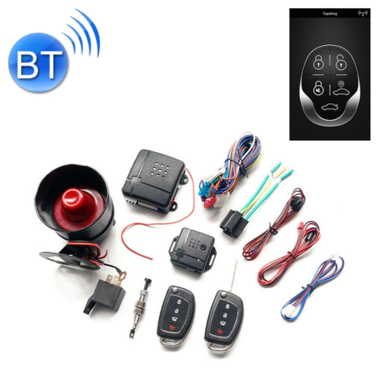 2 Set Car Alarm One-Way Alarm Mobile Phone APP Bluetooth Control Vehicle, One-Way Alarm