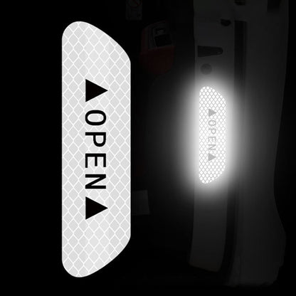 OPEN Reflective Tape Warning Mark Bicycle Accessories Car Door Stickers, Yellow, White, Red, Blue