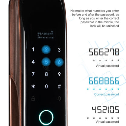 Smart Wifi Anti-Theft Fingerprint Password Lock Mobile Phone Remote Control Electronic Door Lock Magnetic Card Lock, SM-SL608 Semi-automatic Black, SM-SL708 Semi-automatic Black, SM-SL808 Automatic Black, SM-SL808 Automatic Bronze