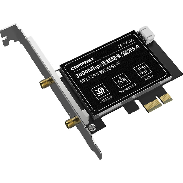 Carte réseau sans fil COMFAST Gaming 3 000 Mbps Gigabit double fréquence pour ordinateur de bureau, PCIe, AX200, AX200 PRO