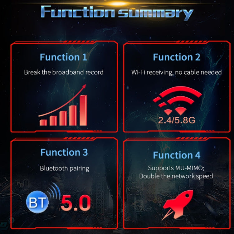 Carte réseau sans fil COMFAST Gaming 3 000 Mbps Gigabit double fréquence pour ordinateur de bureau, PCIe, AX200, AX200 PRO