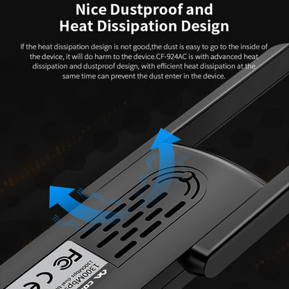 COMFAST CF-924AC V2 1200Mbps Dual Frequency Gigabit USB Computer WIFI Receiver High Power Wireless Network Card
