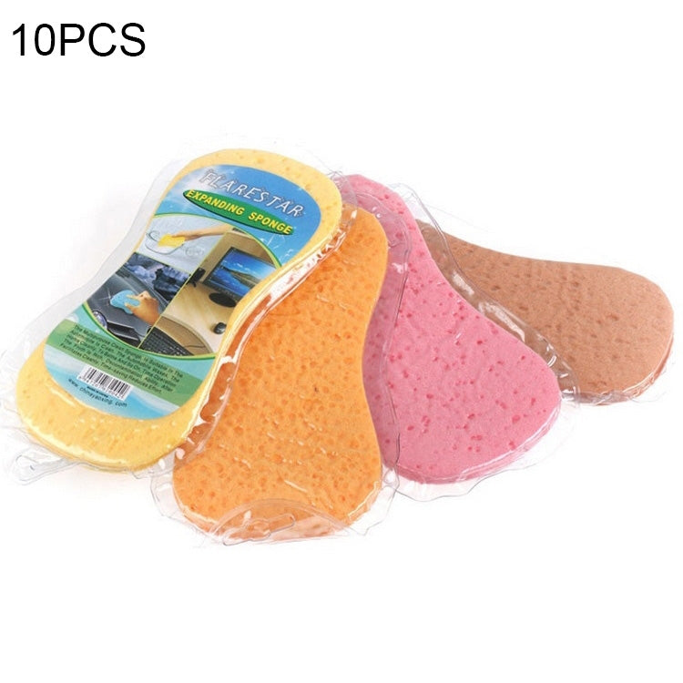 10 PCS Honeycomb Car Wash Sponge Large Vacuum Compression Sponge Car Beauty Waxing Tool, Car Washing Sponge