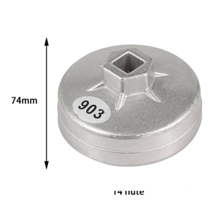 Clé démonte-filtre à huile en aluminium 74 mm à 14 cannelures pour BMW AUDI Benz, 903