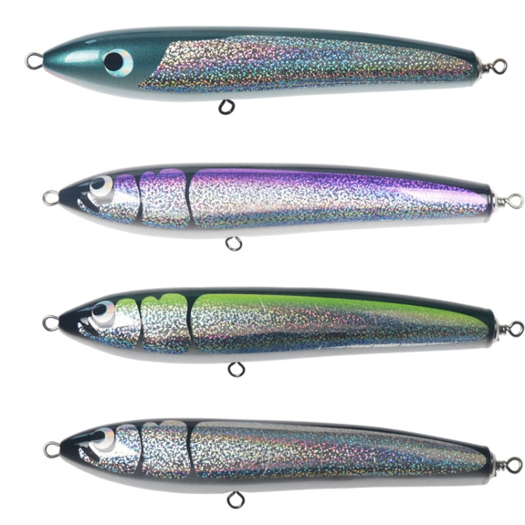 Schwimmender Wasserholz-Handgemachter Großer Bleistift, Tiefsee-Bootsangelwelle, liegender Thunfischköder, 120g 22cm