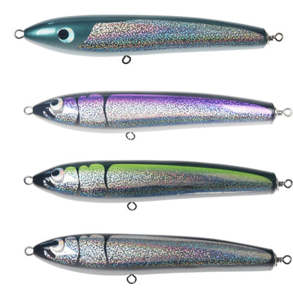 Schwimmender Wasserholz-Handgemachter Großer Bleistift, Tiefsee-Bootsangelwelle, liegender Thunfischköder, 120g 22cm