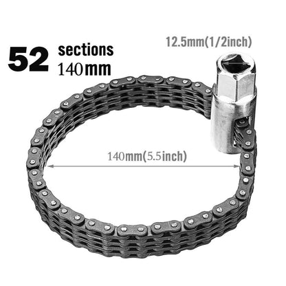 Clé à chaîne pour filtre à huile, extracteur réglable pour outil de réparation automobile, 52 sections, 44 sections