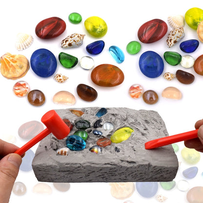3 jouets de fouille de trésor archéologique colorés en pierres précieuses, jouet créatif de puzzle DIY, 3 jouets de puzzle DIY