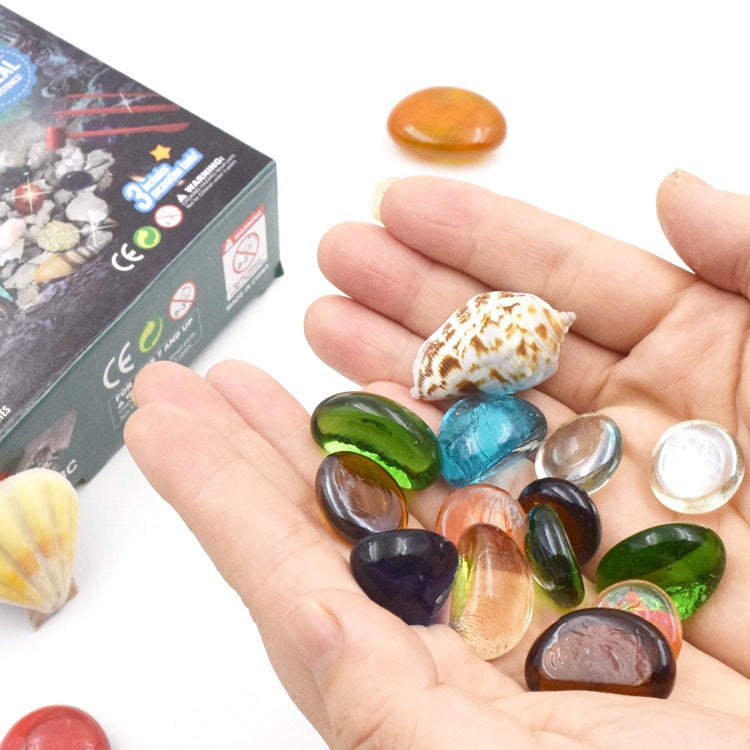 3 jouets de fouille de trésor archéologique colorés en pierres précieuses, jouet créatif de puzzle DIY, 3 jouets de puzzle DIY
