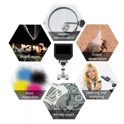 G600A HD Mobile Phone Repair Microscope 4.3 Inch Screen Digital Microscope Electron Microscope