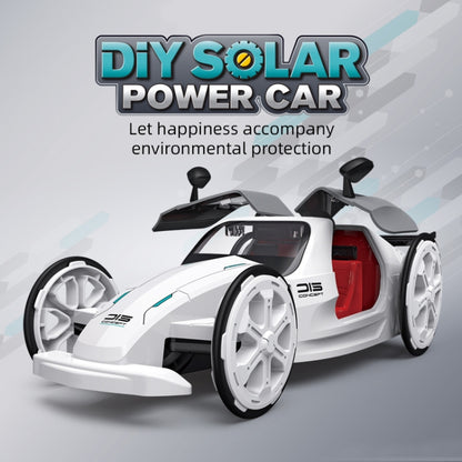 Jouet de voiture de sport solaire à assembler pour enfants, modèle à 4 roues motrices électrique pour l'éducation scientifique, jouet de voiture de sport solaire à assembler
