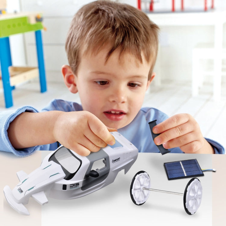 Jouet de voiture de sport solaire à assembler pour enfants, modèle à 4 roues motrices électrique pour l'éducation scientifique, jouet de voiture de sport solaire à assembler