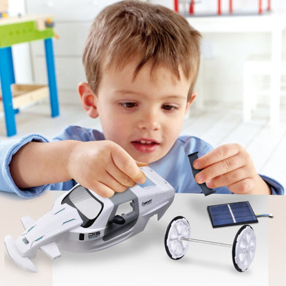 Jouet de voiture de sport solaire à assembler pour enfants, modèle à 4 roues motrices électrique pour l'éducation scientifique, jouet de voiture de sport solaire à assembler