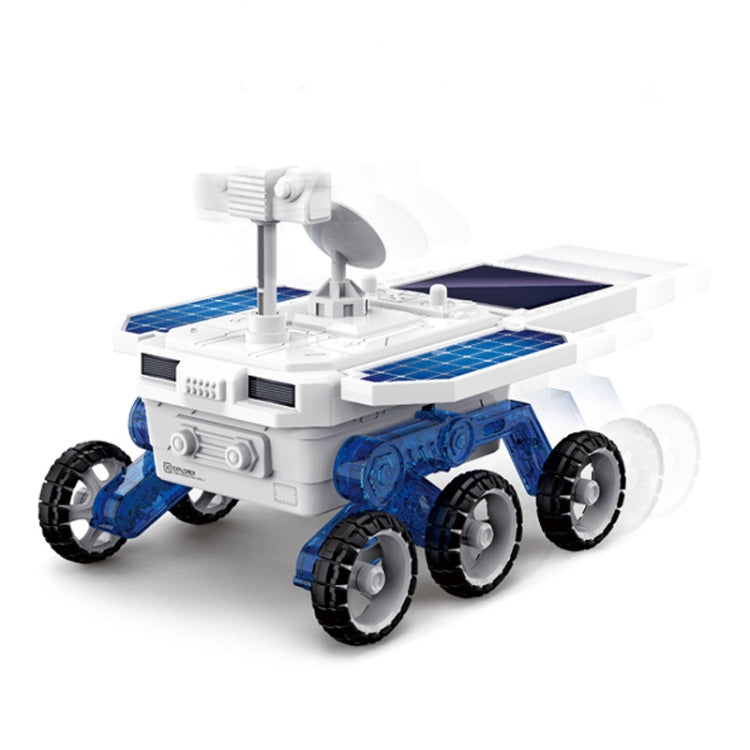Jouet de voiture d'exploration martienne solaire DIY pour enfants, puzzle scientifique éducatif, modèle électrique assemblé à 4 roues motrices, Jouet de voiture d'exploration martienne solaire