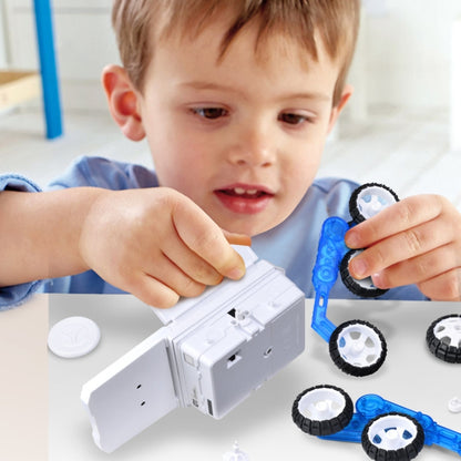 Jouet de voiture d'exploration martienne solaire DIY pour enfants, puzzle scientifique éducatif, modèle électrique assemblé à 4 roues motrices, Jouet de voiture d'exploration martienne solaire