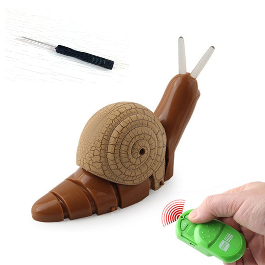 7701 Jouet pour enfants électrique infrarouge télécommandé en forme d'escargot, escargot gris, escargot marron