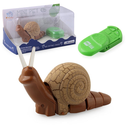 7701 Enfants Télécommande électrique infrarouge Escargot Simulation animal de compagnie difficile, Escargot (Gris), Escargot (Marron)