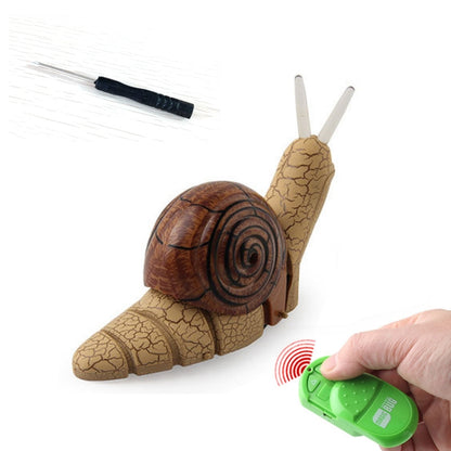 7701 Enfants Télécommande électrique infrarouge Escargot Simulation animal de compagnie difficile, Escargot (Gris), Escargot (Marron)